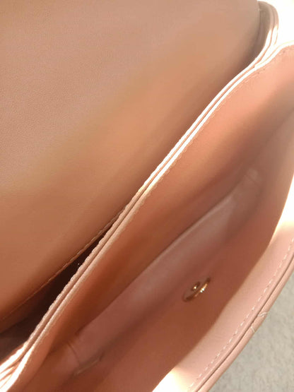 Chanel Mini Seasonal Wood Top Handle Flap Bag Peach Series 26