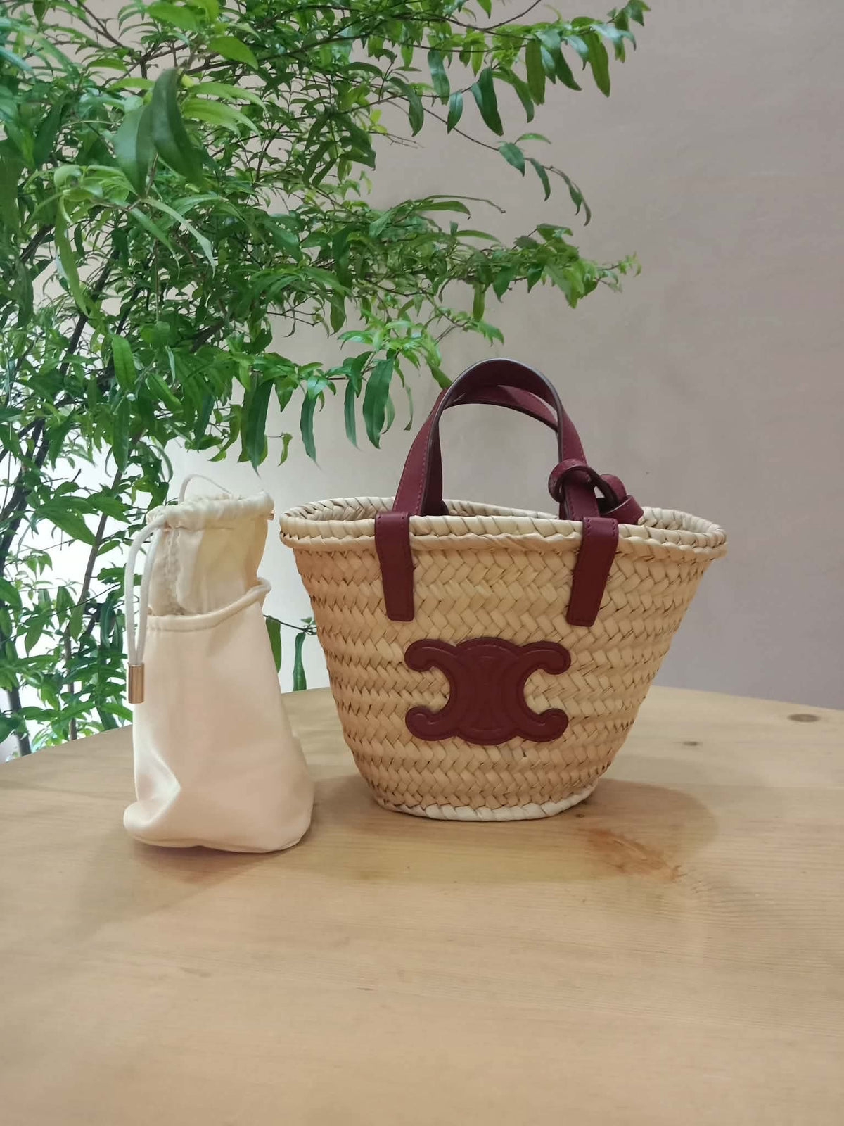 Celine Triomphe Panier Basket Purple Bag