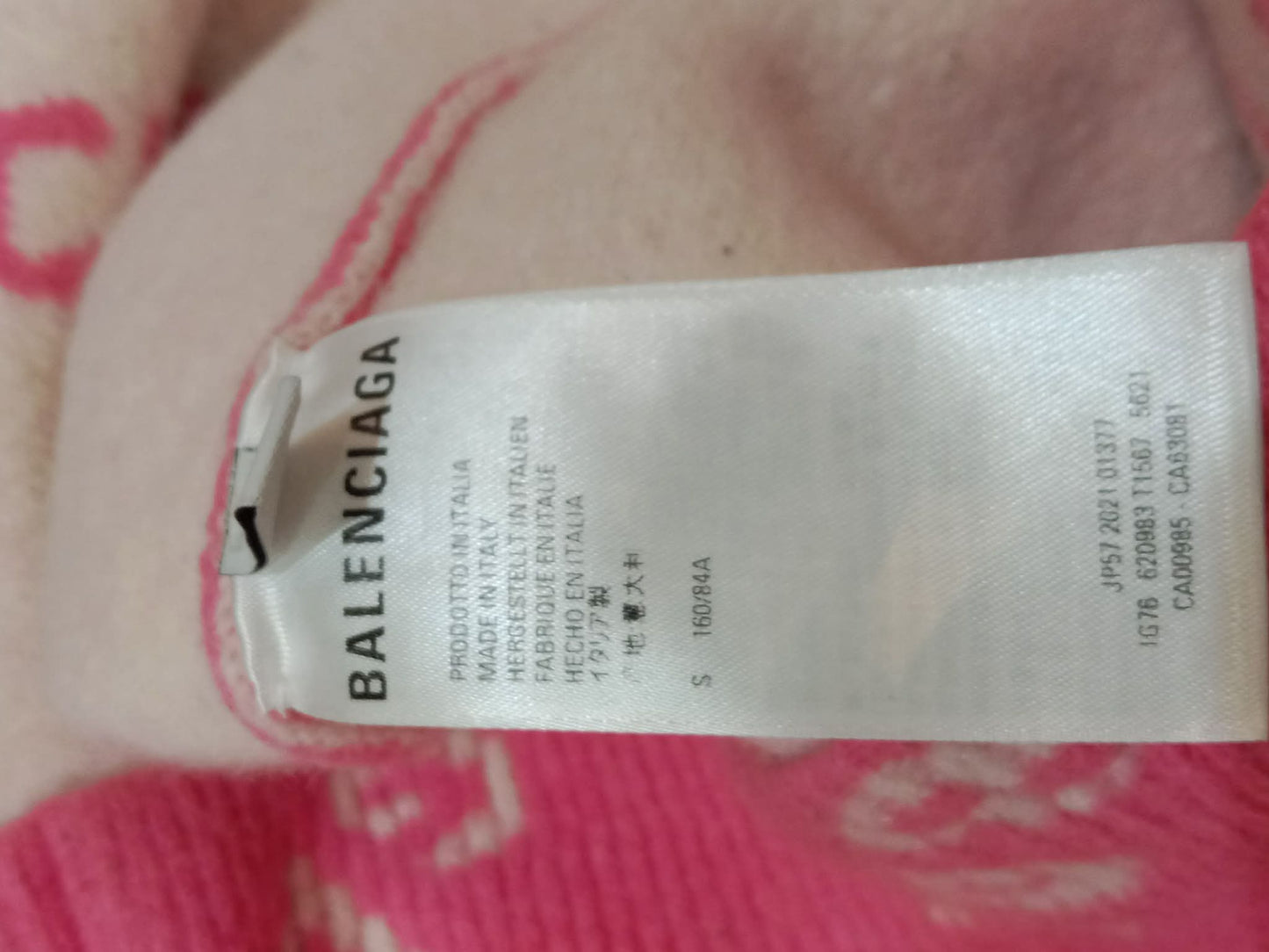 Balenciaga Wool Sweater Pink Size Small