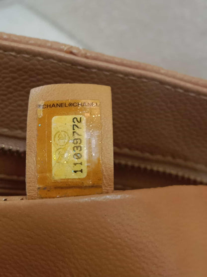Chanel Medallion Beige Caviar Series 11