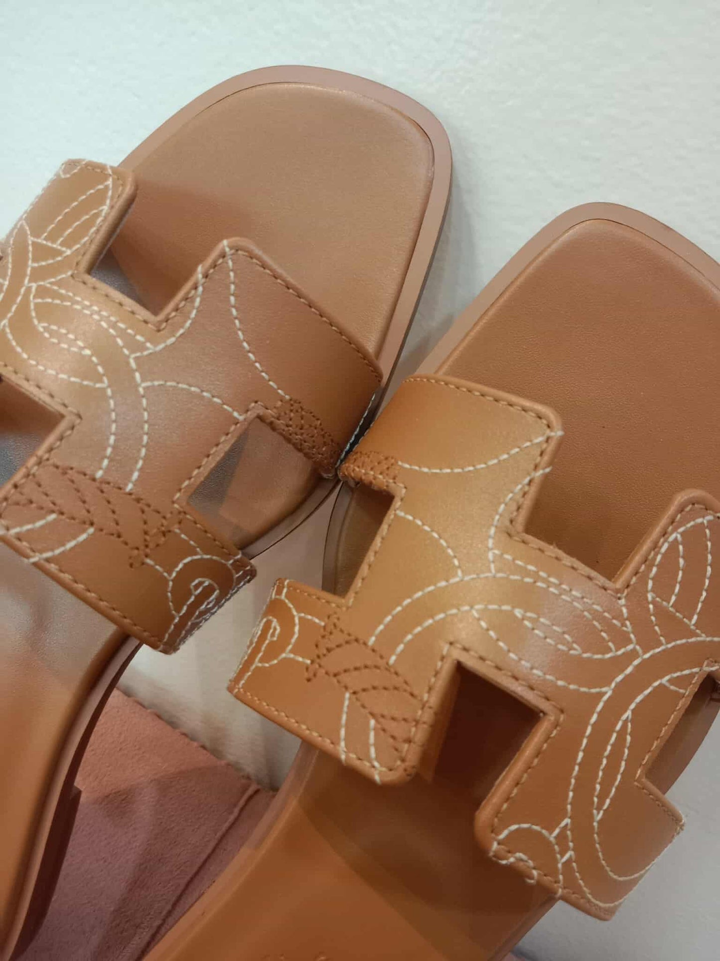 Hermes Oran Panoplie Equestre Embroidered H Gold Size 36.5