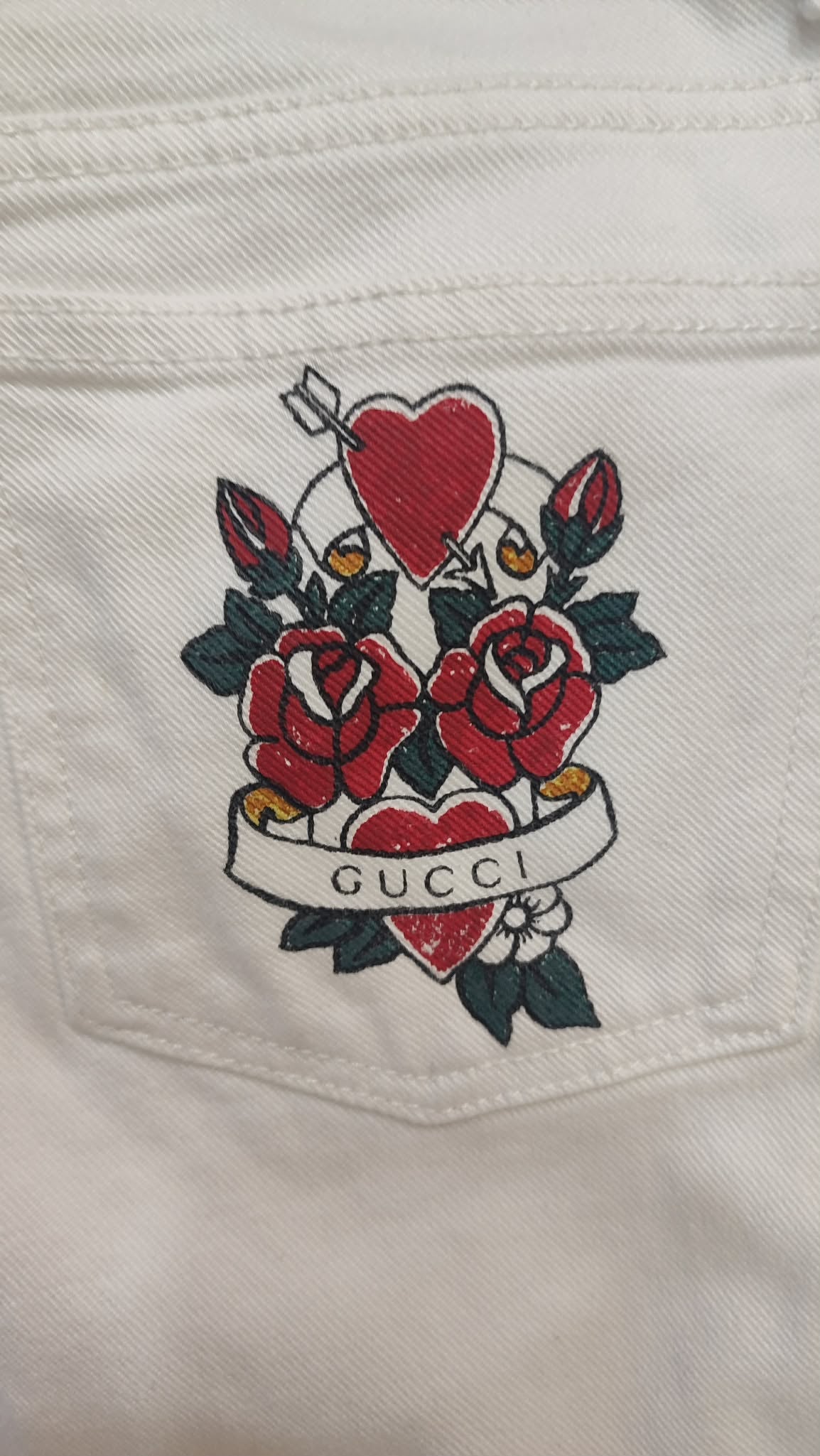 Gucci Denim White Pants Size 38