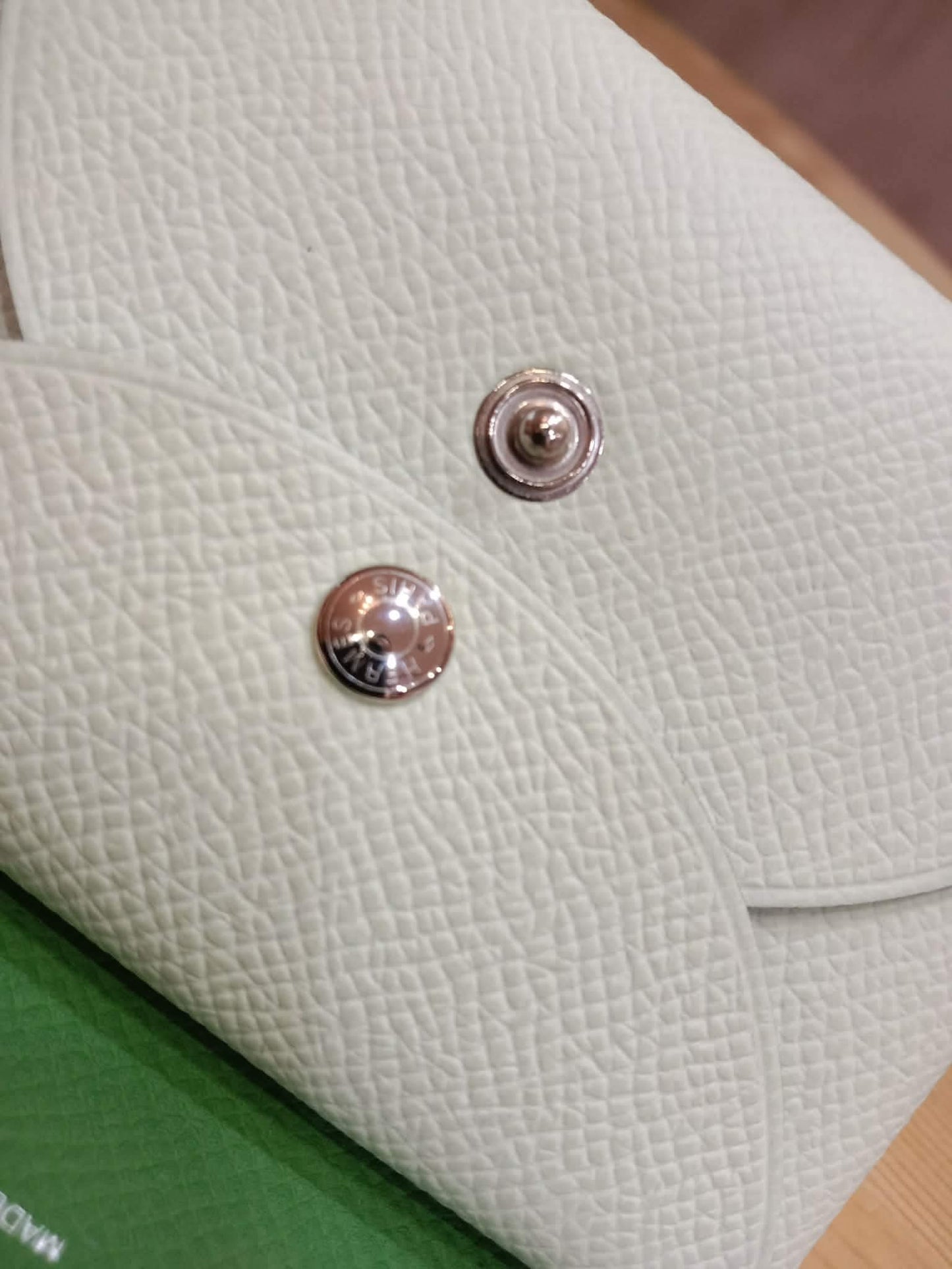 Hermes Calvi Duo Card Case Vert Fizz/Vert Criquet Clemence Stamp W 2024
