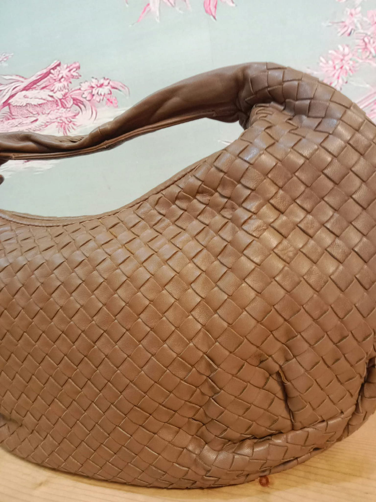 Bottega Veneta Hobo Intrecciato Bag Brown