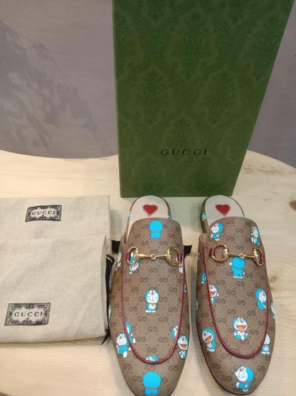 Gucci Doraemon Collaboration Horsebit Mules Size 37