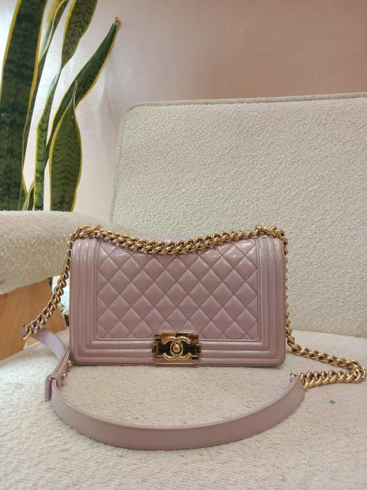 Chanel Leboy Old Medium Light Lavender Patent Series 22