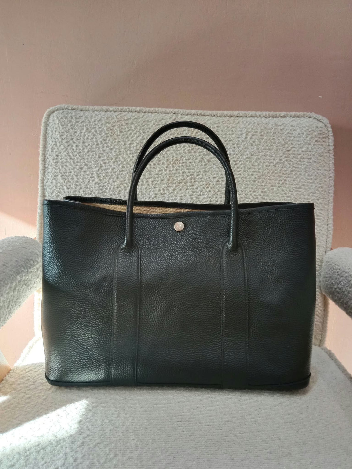 Hermes Garden Party 36 Noir Negonda Stamp T 2015
