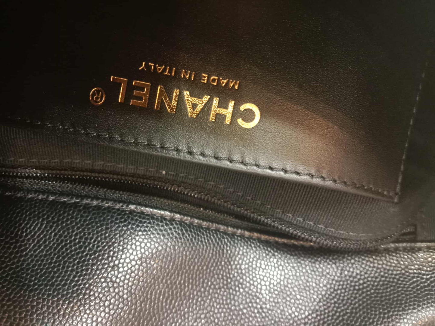 Chanel Seasonal Flap Caviar Black Microchipped