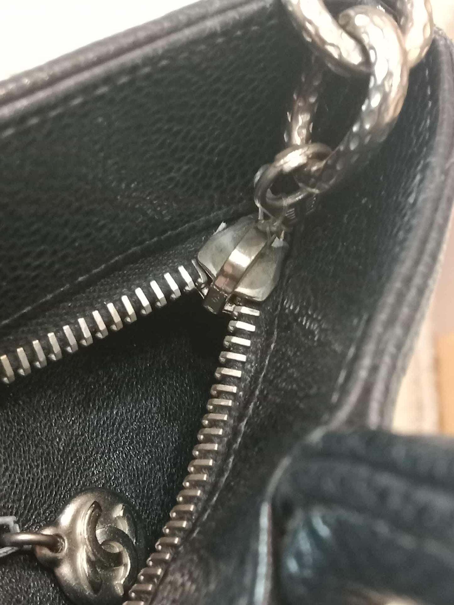 Chanel Medallion Black Caviar Series 7