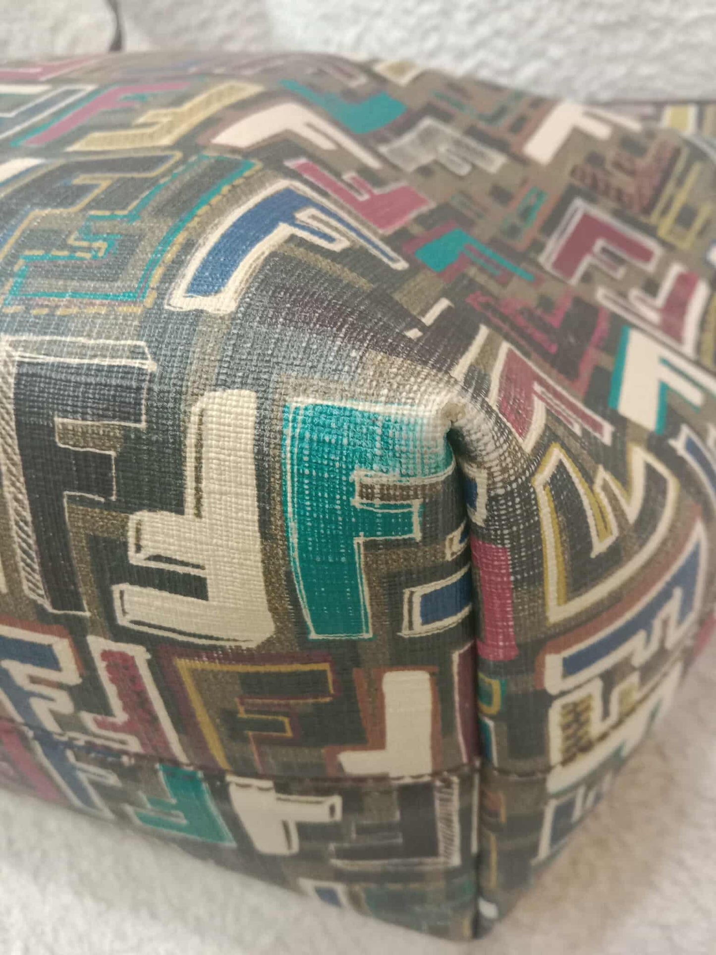 Fendi Multicolor Zucca Spalmati Roll Tote Bag