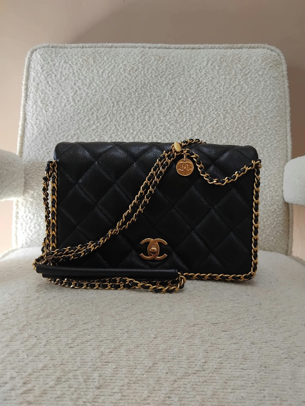 Chanel Black Caviar Neverending Cavair Black Microchipped