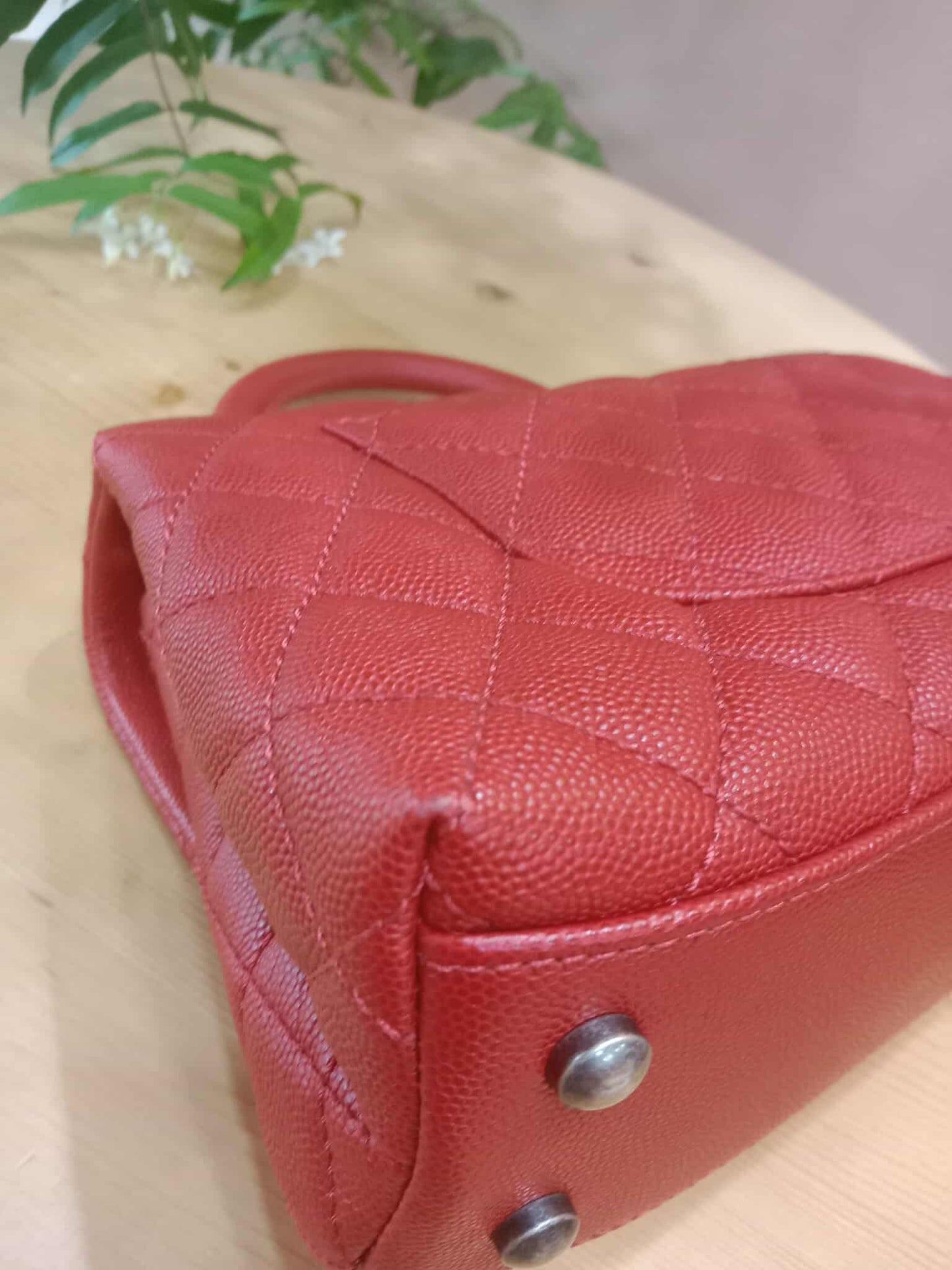 Chanel Cocohandle Caviar Red Small Series 23