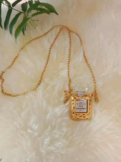 Chanel No. 5 Vintage Perfume Bottle Necklace