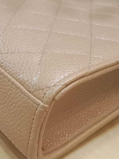 Chanel Golden Class Phone Holder Caviar Crossbody Bag Beige Series 25