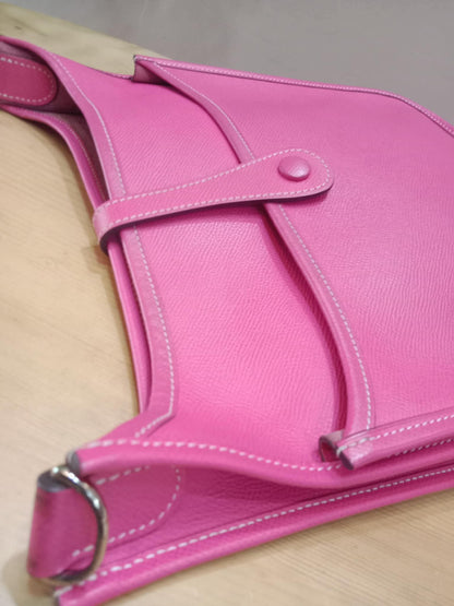 Hermes Evelyne Pink Epsom PM Stamp O Square 2011