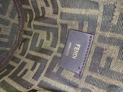 Fendi Step Out Canvas Bucket Bag Brown