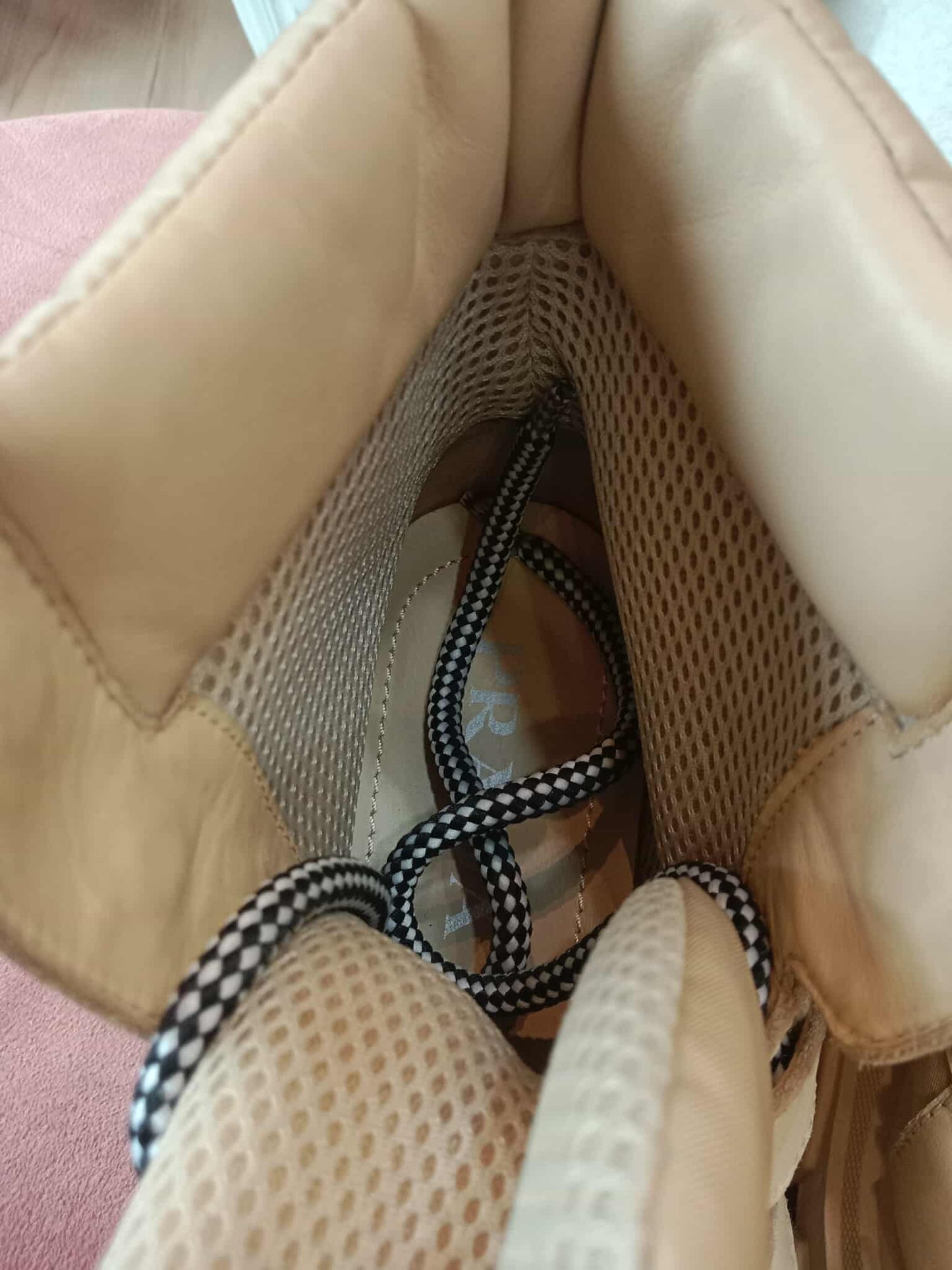 Prada Monolith Boots Beige Size 38