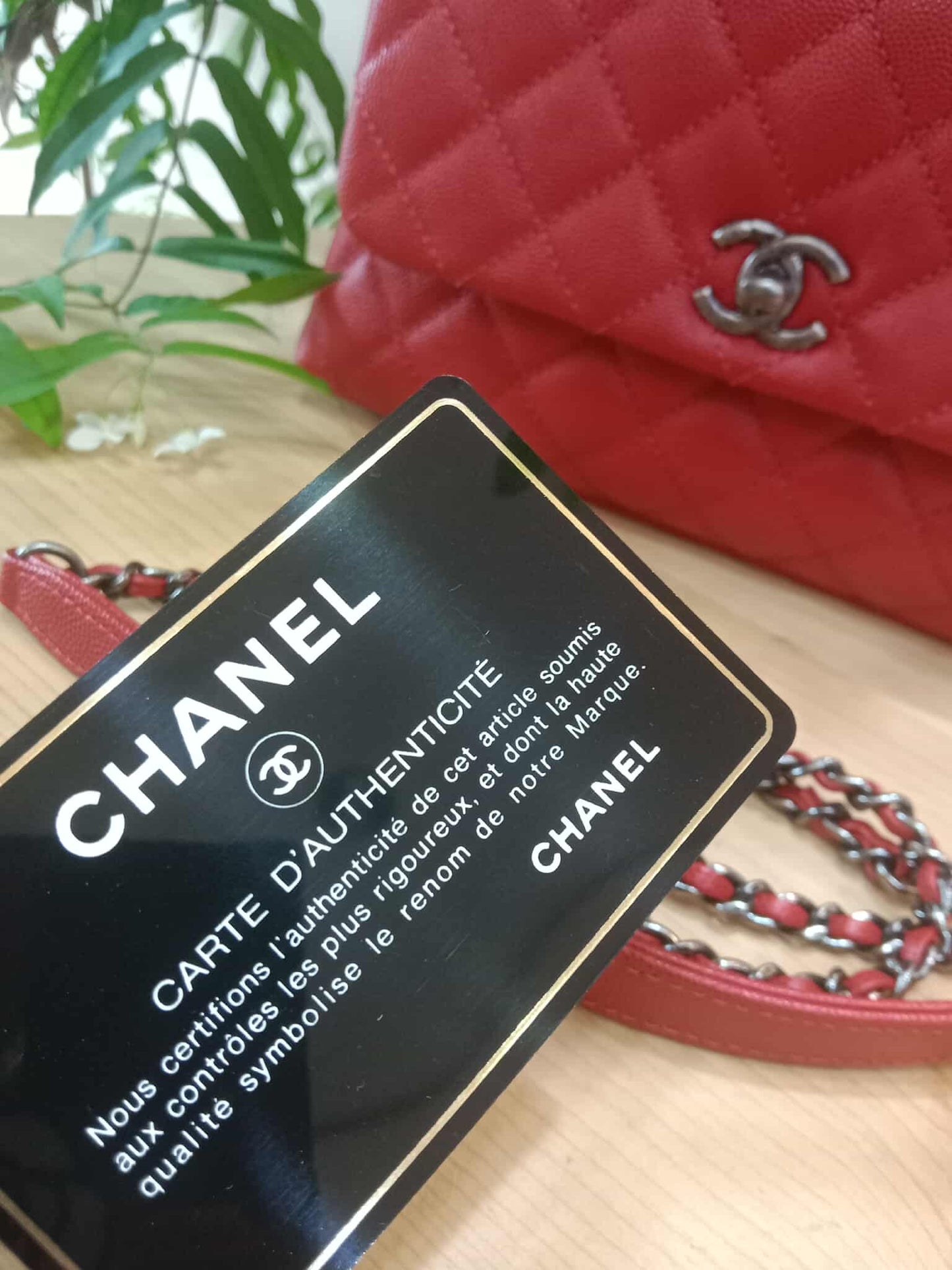 Chanel Cocohandle Caviar Red Small Series 23