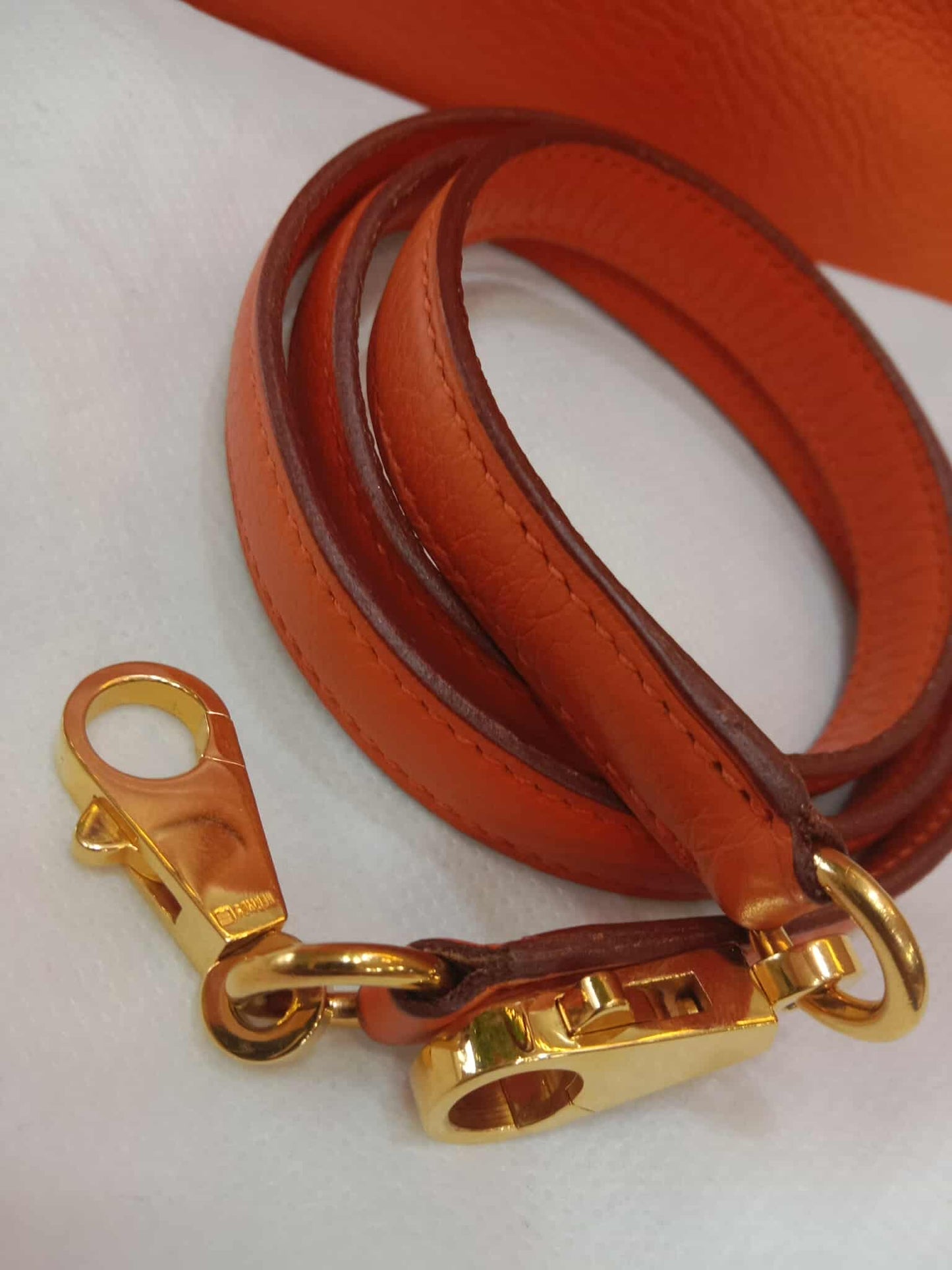 Hermes Bolide 35 Poppy Orange Clemence Stamp F Square (2002)