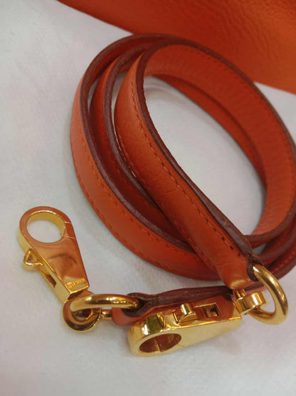 Hermes Bolide 35 Poppy Orange Clemence Stamp F Square (2002)