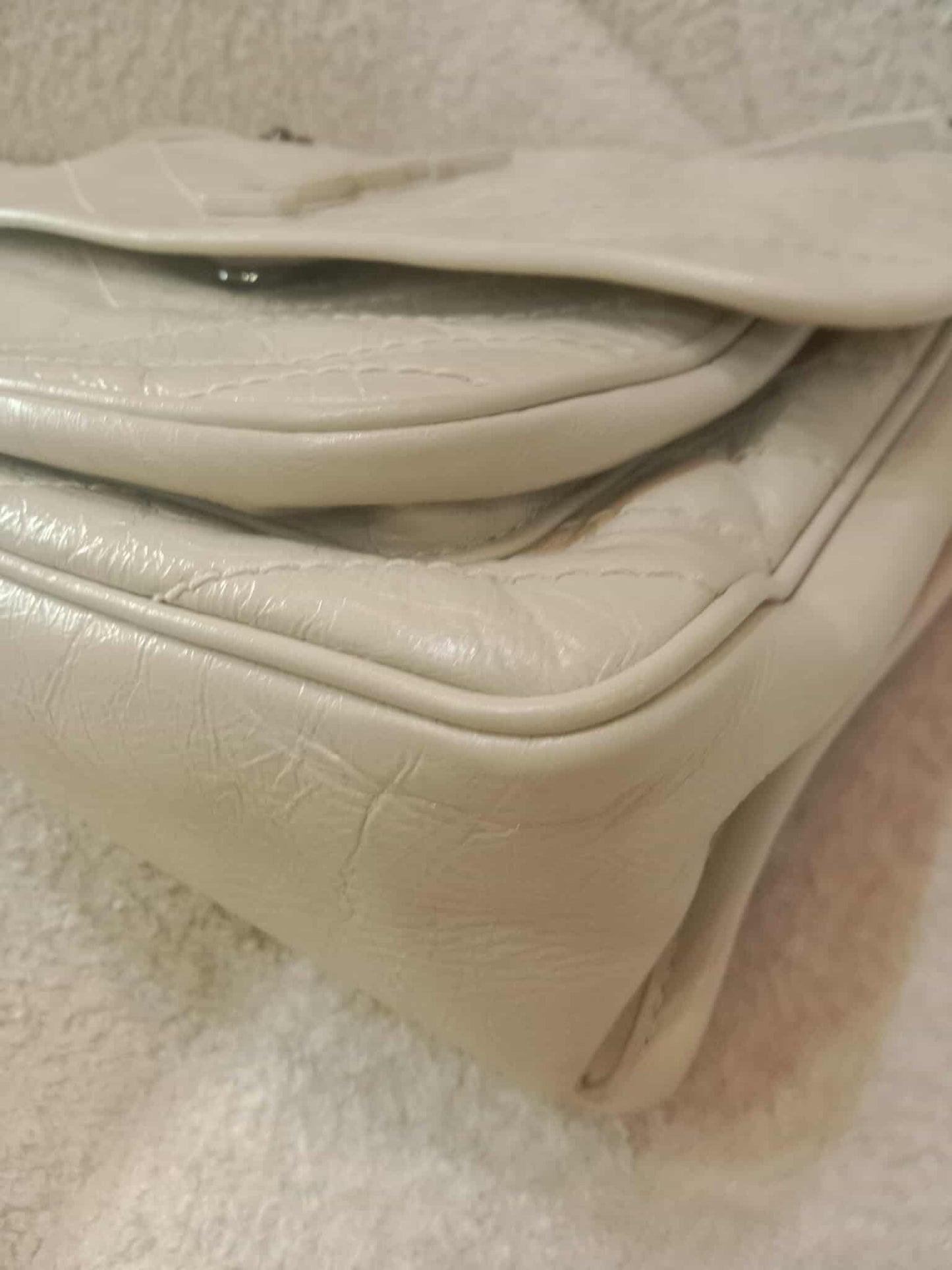 Saint Laurent Niki Medium Shoulder Bag in White Quilted Calfskin