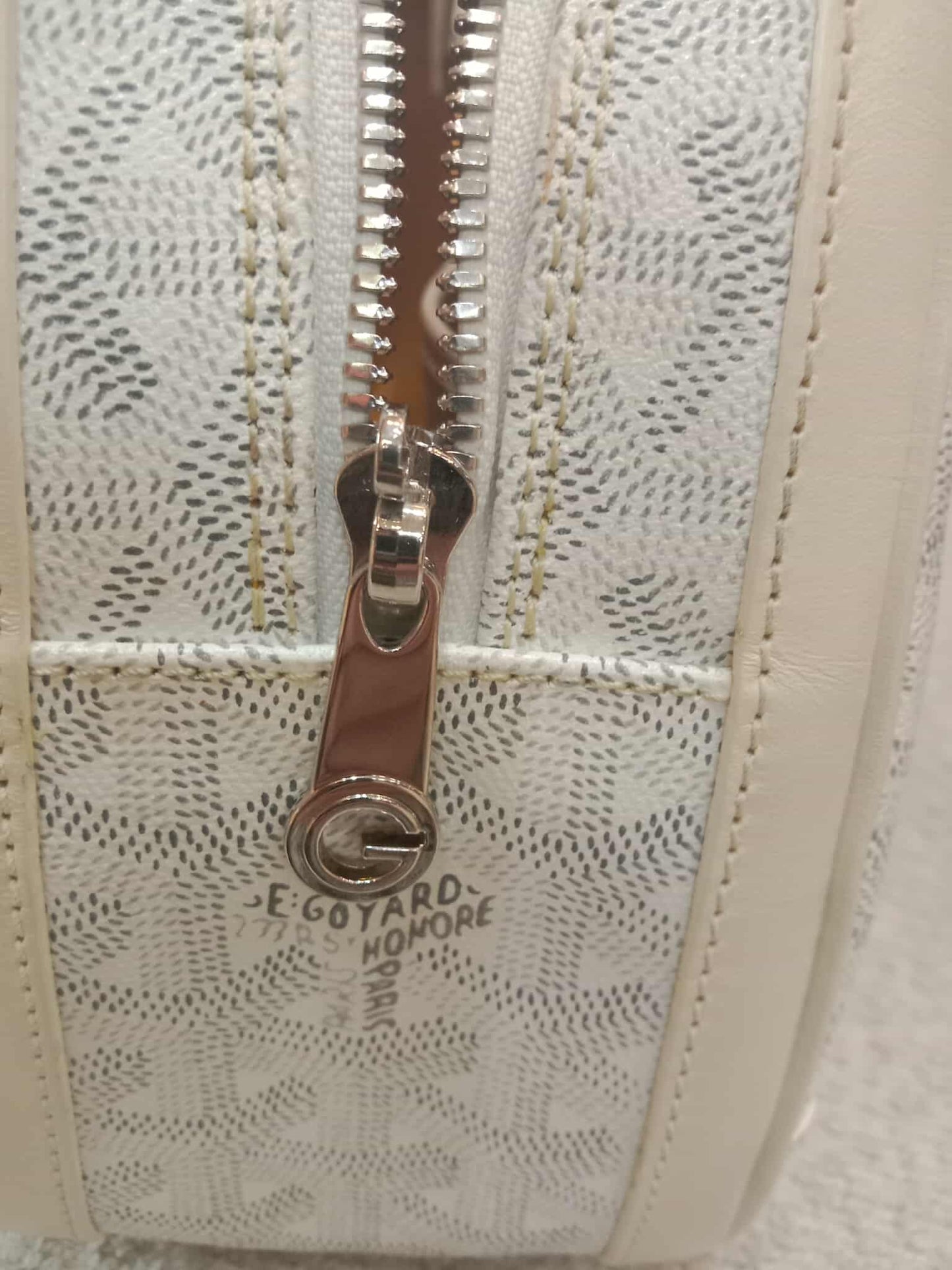 Goyard Saint Jeanne Bowler Bag White