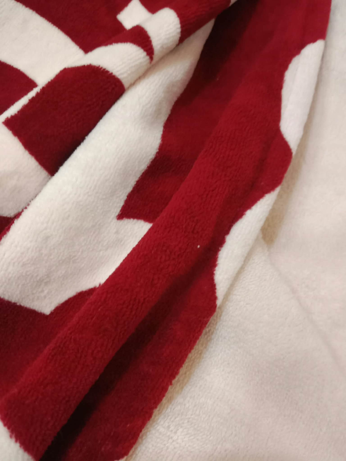 Chanel By Sea Line Cotton Blanket featuring Large printed Leather