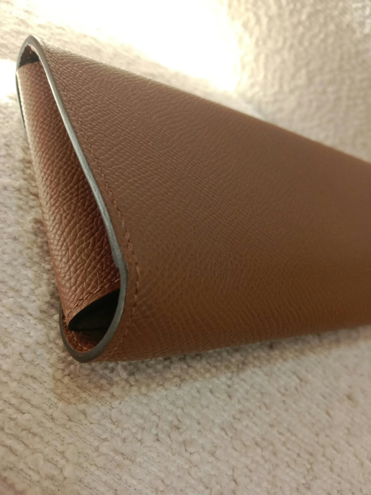 Hermes Maillon Chaine d'Ancre To Go Wallet Epsom Gold on Gold Stamp W 2024