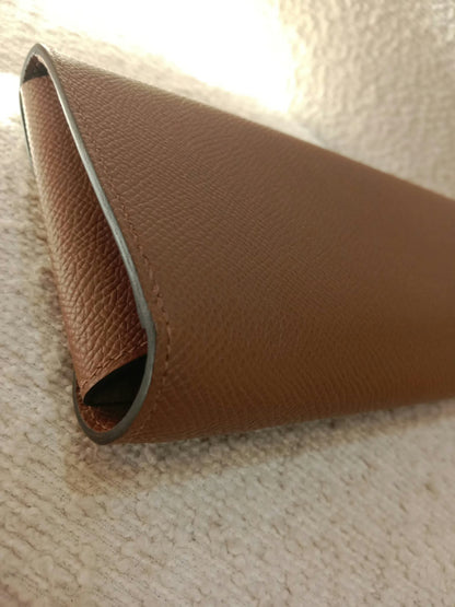 Hermes Maillon Chaine d'Ancre To Go Wallet Epsom Gold on Gold Stamp W 2024