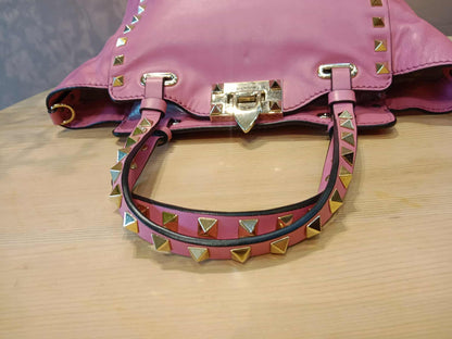 Valentino Rockstud Tote Bag Pink Mini