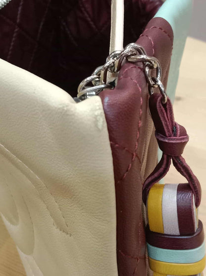 Chanel Colorblock Patchwork O-Case Clutch Lambskin Series 22