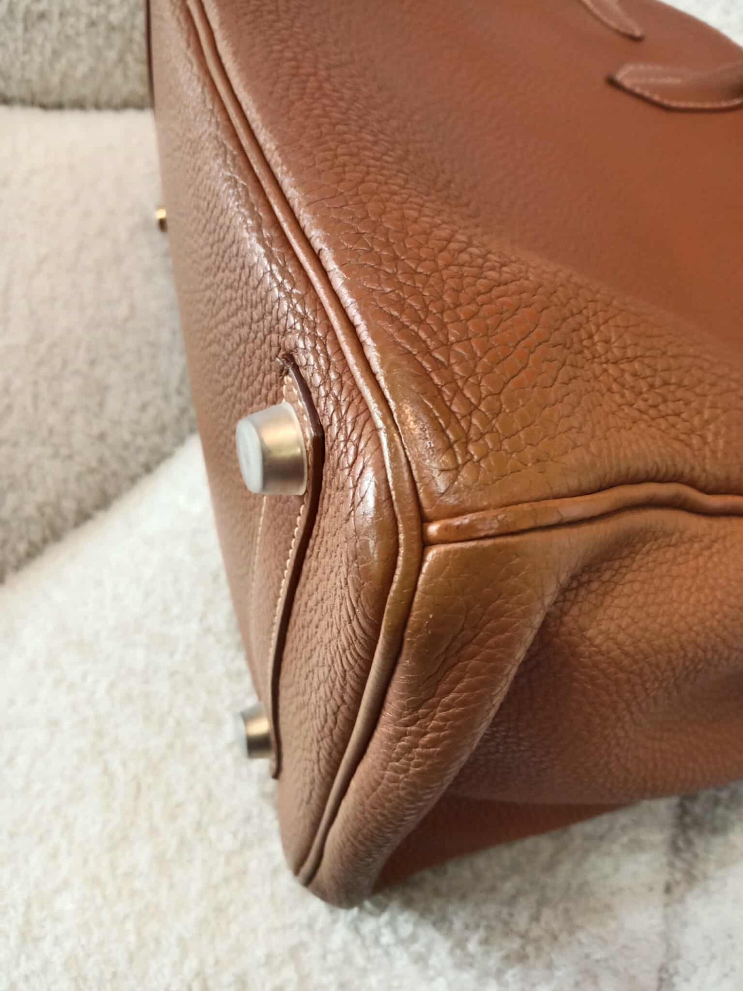 Hermes Birkin 30 Gold on Gold Clemence Stamp E Square 2001