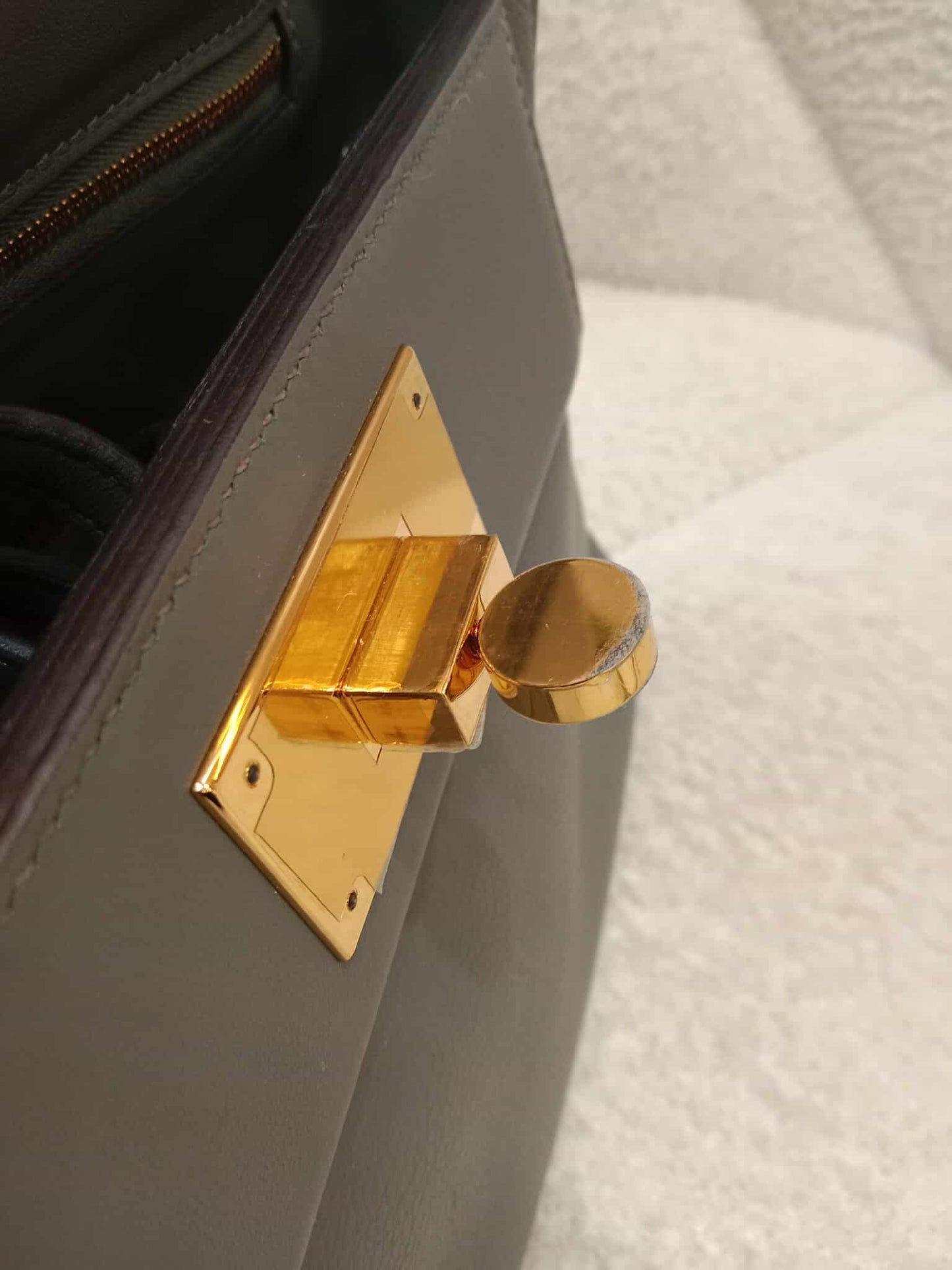 Hermes Mini 24/24 Gris Meyer Evercolor Stamp U 2022