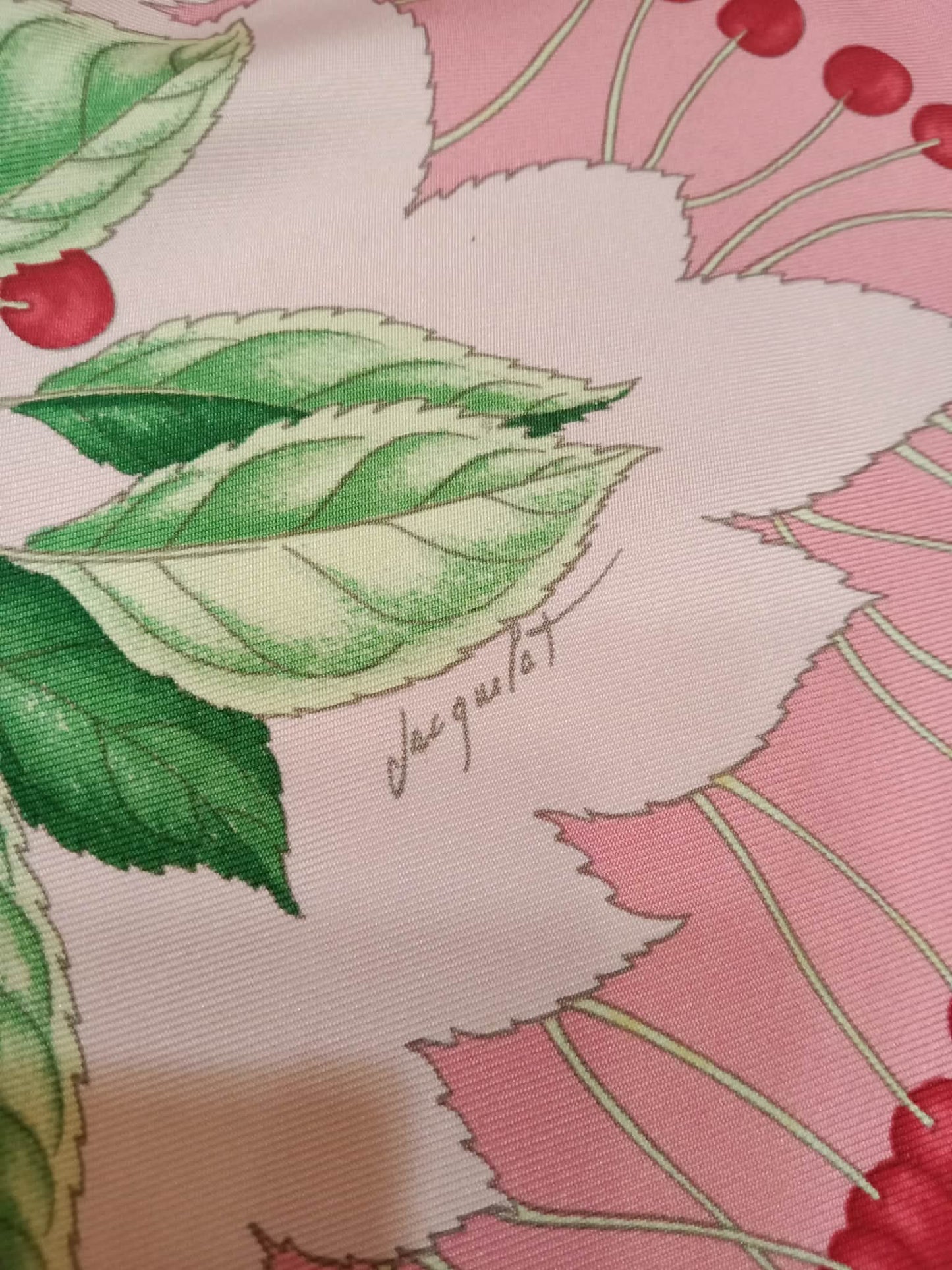 Hermes Les Merises Silk Scarf designed by Antoine de Jacquelot