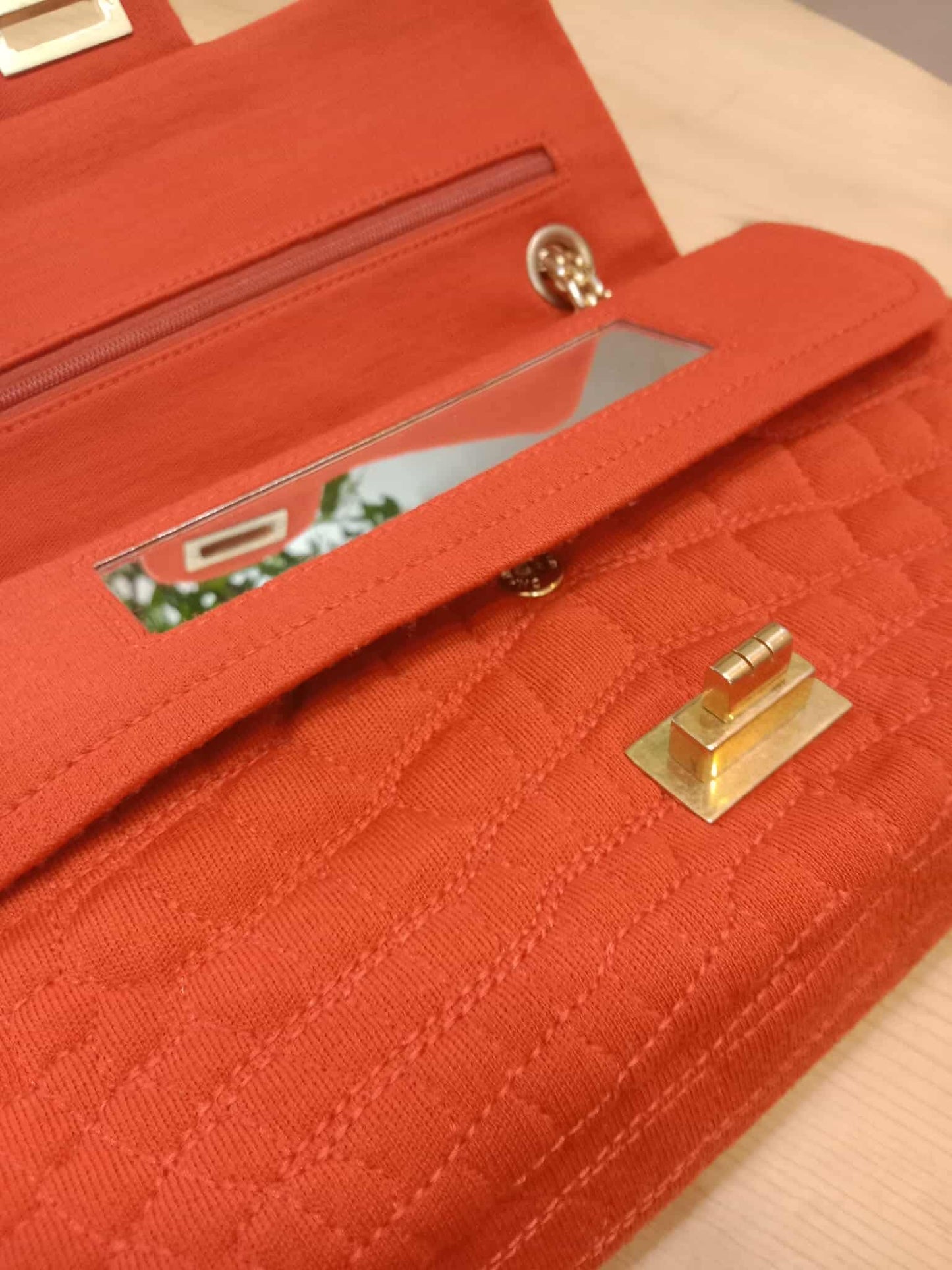 Chanel 2.55 Reissue Double Flap in Coral Jersey Fabric Series 11