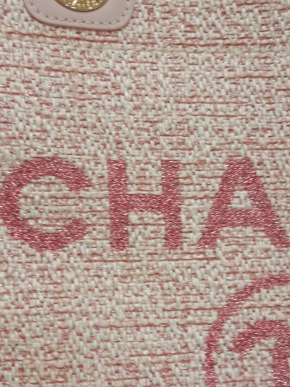 Chanel Deauville Tote Tweed Pink Microchipped