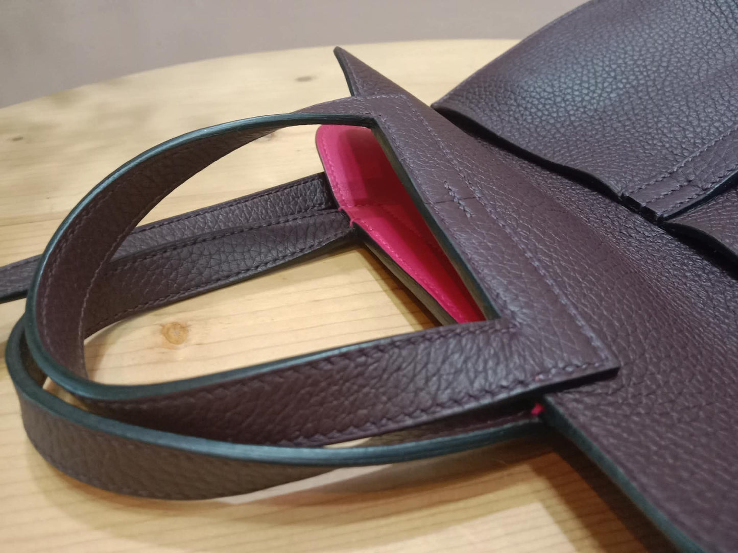 Hermes Halzan 25 Clemence Rouge/Framboise Stamp Z 2021