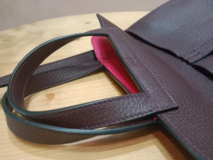 Hermes Halzan 25 Clemence Rouge/Framboise Stamp Z 2021