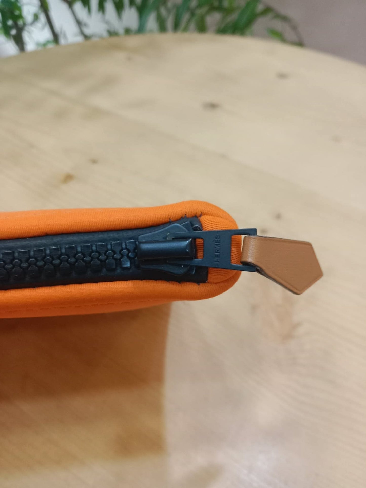 Hermes Neoprene Bain Orange Pouch