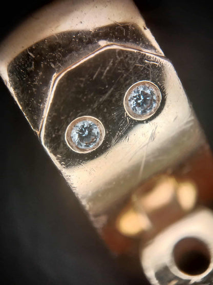 Hermes Kelly Ring in 18K Rose Gold Pave-Set Diamonds on the Clasp Motif