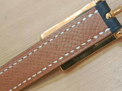 Hermes Lucky 15 Reversible Belt Swift/Epsom Gold/Noir Stamp Z 2021