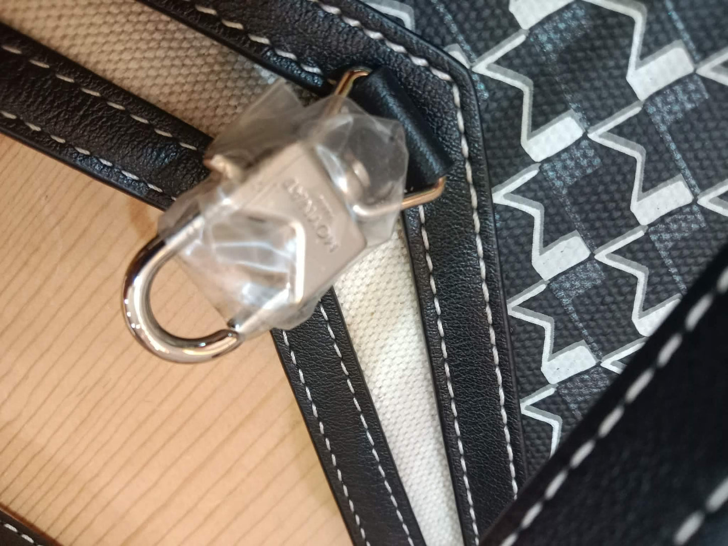 Moynat Paris M Tote Monogrammed Bag Black/White MM