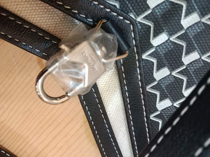 Moynat Paris M Tote Monogrammed Bag Black/White MM