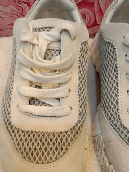 Hermes Bouncing Sneakers Gris Lulea/Blanc Colorway Size 36