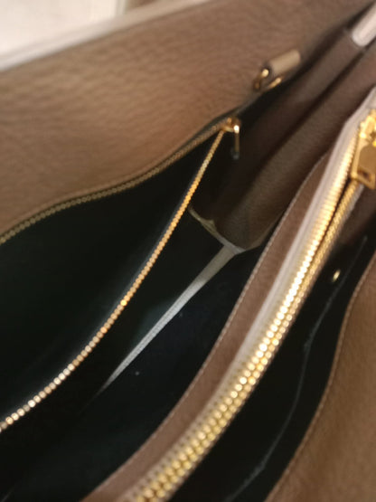 Saint Laurent Sac De Jour Taupe Grained Leather