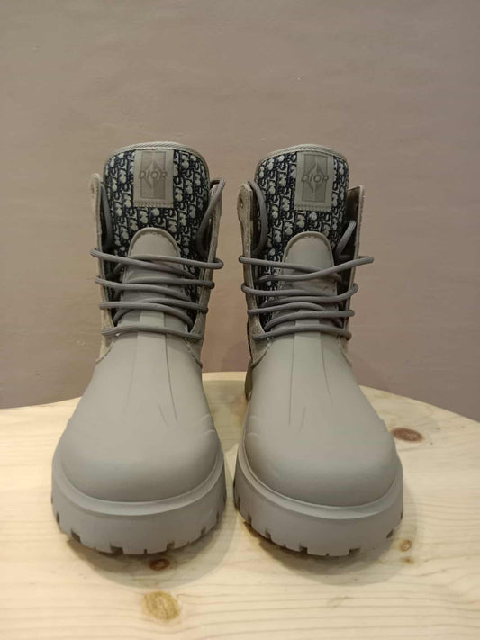 Dior Boots Garden Lace Up Rubber Jaq Size 39