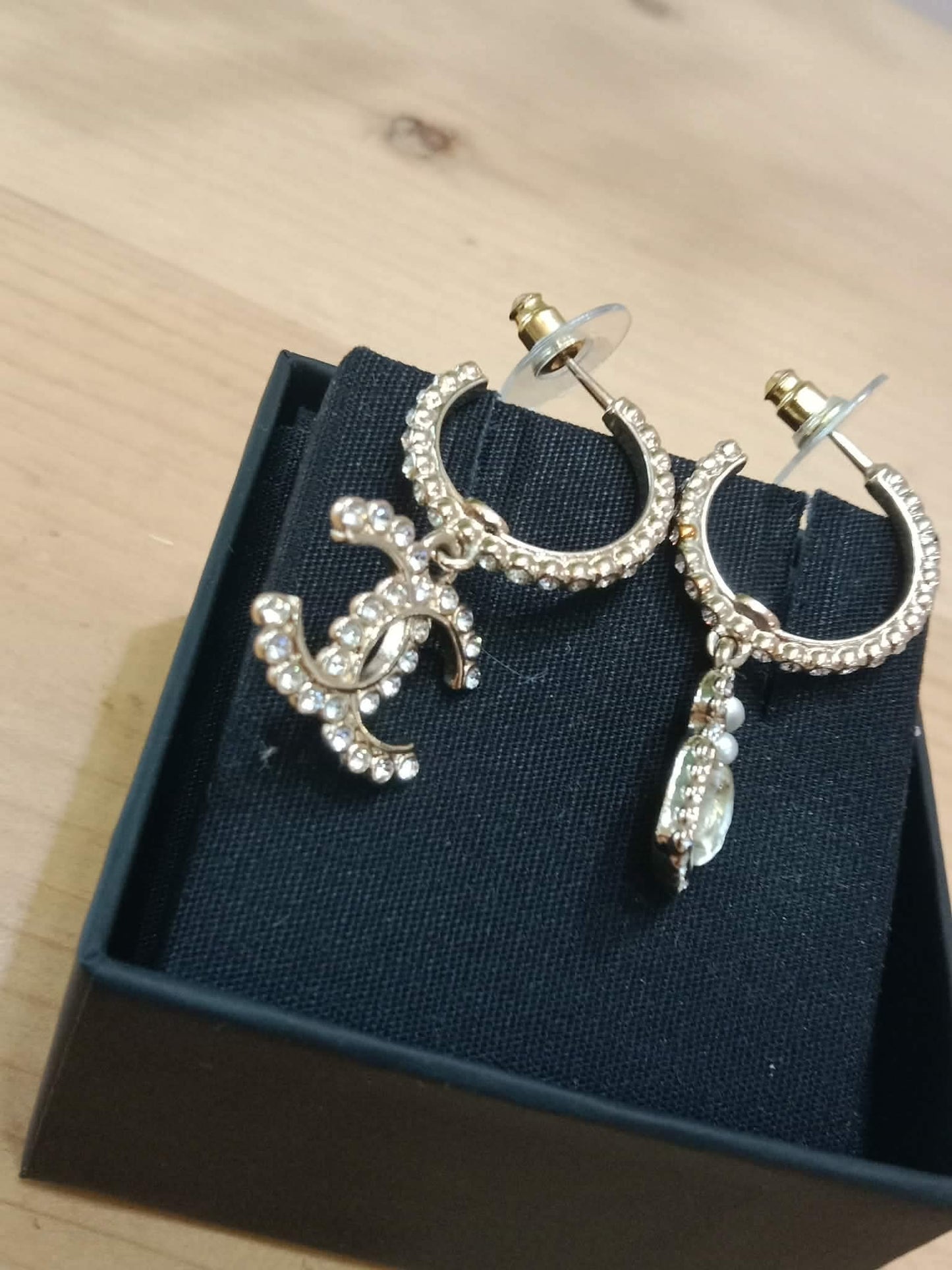 Chanel Drop Hoop Earrings