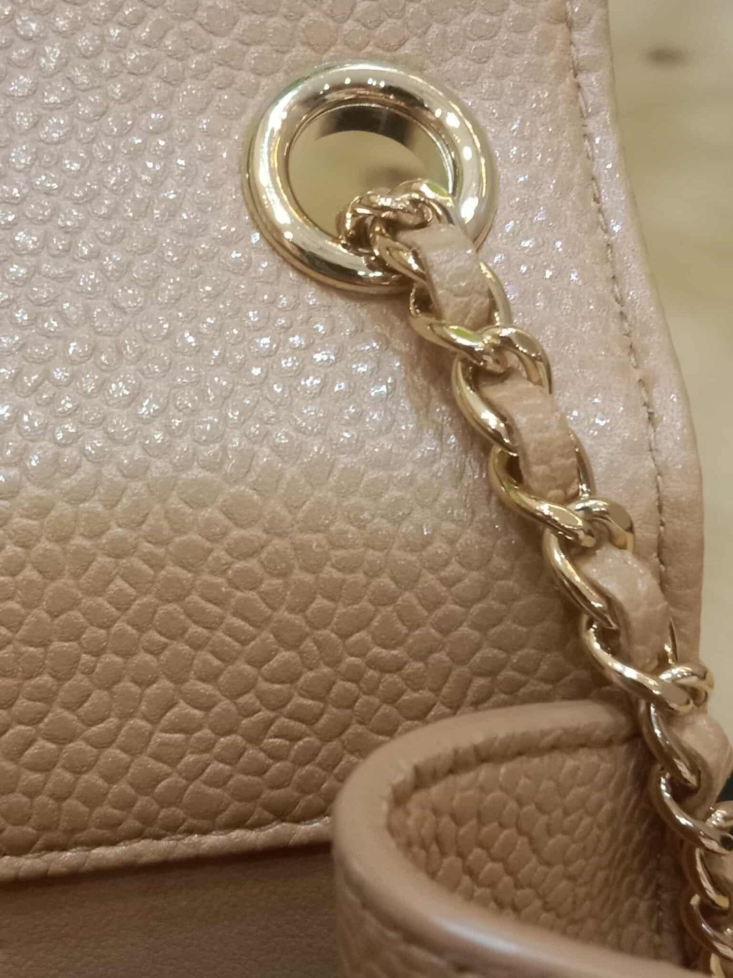 Chanel Golden Class Phone Holder Caviar Crossbody Bag Beige Series 25