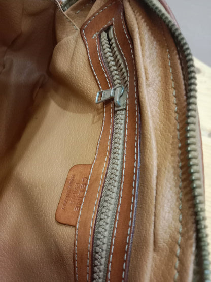 Celine Macadam Coated Canvas Camera Bag Brown