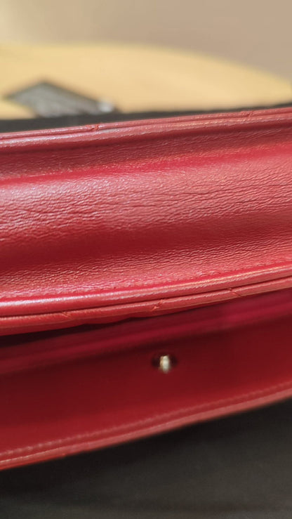 Chanel Wallet on Chain Red Lambskin Series 16
